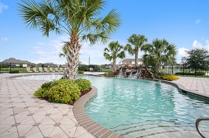 There’s a sun deck for lounging, and a tanning ledge in the swimming pool.